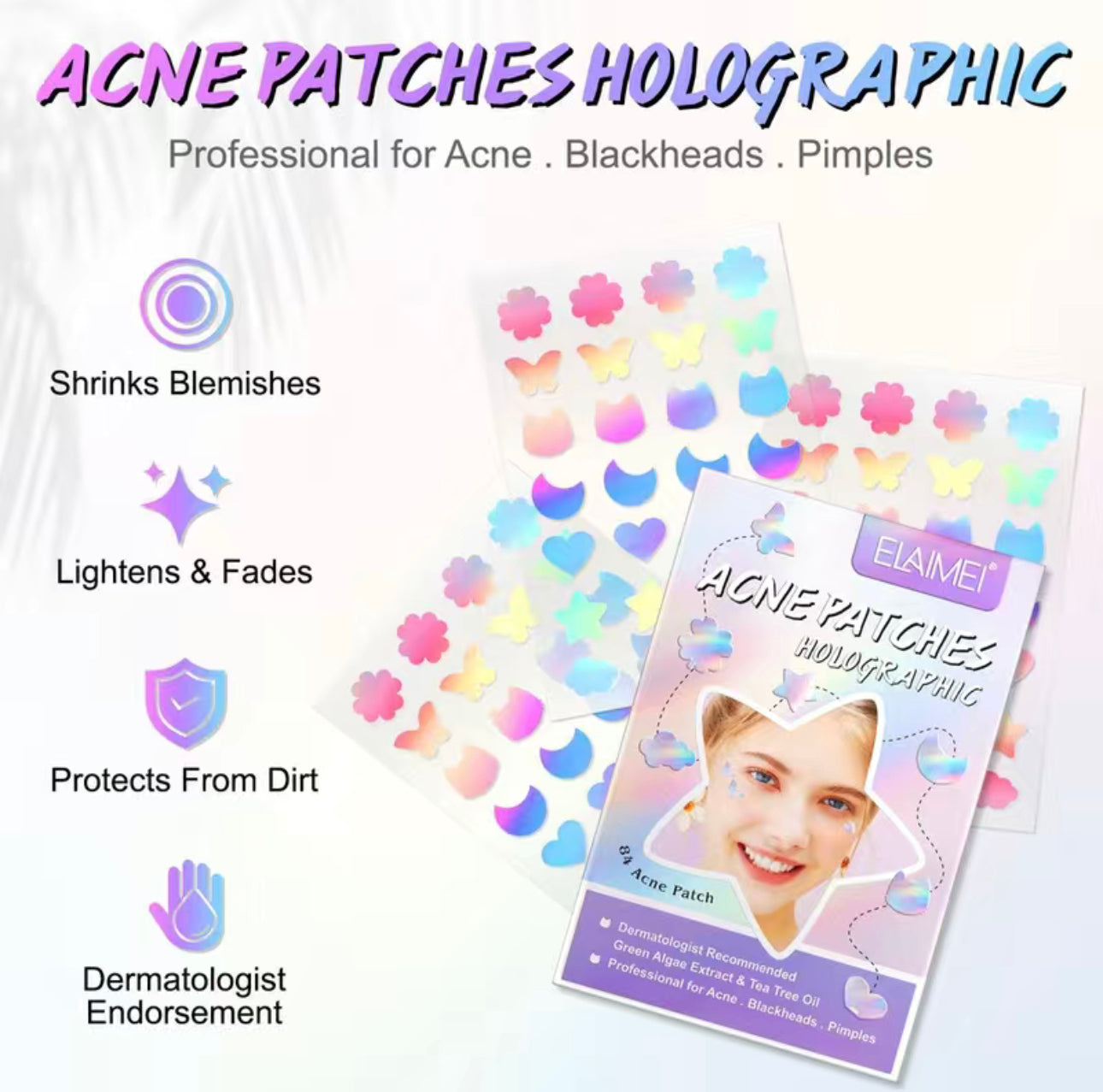 Acne Removal Pimple Patch, Beauty Acne Tool Colorful Flower Heart Geometric Acne Concealer, Face Scar Care Sticker, Y2k