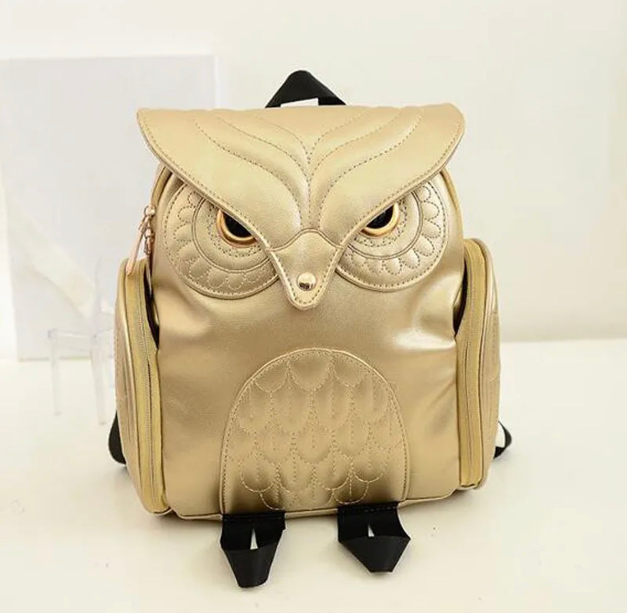 Owl Design Novelty Flap Backpack, Trendy Zipper Bookbag, Creative Schoolbag For Work & Travel