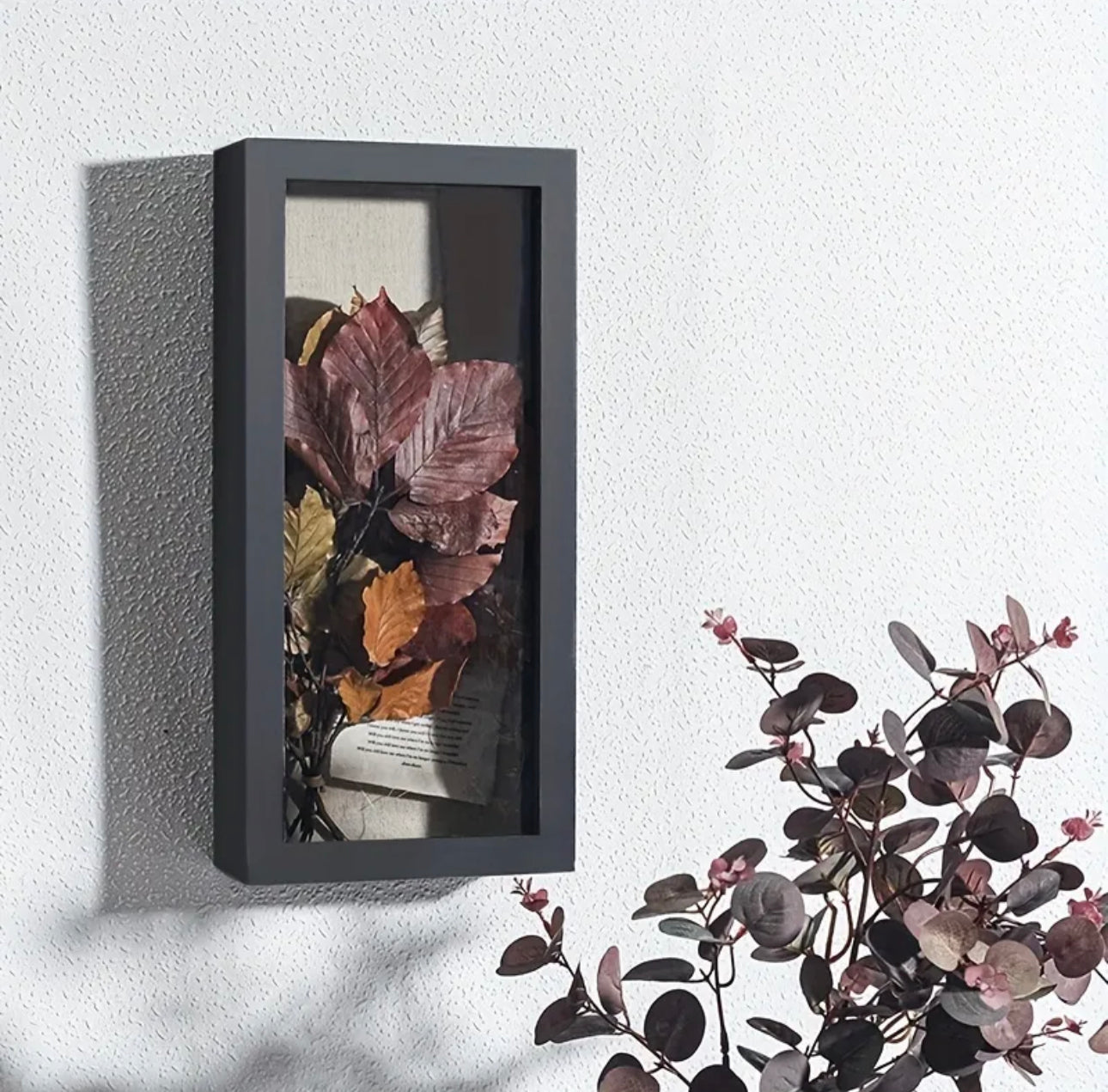 1pc Black Transparent Flower Frame DIY Dried Flower Frame Home Decoration Ornaments Festival Flower Gift Box (excluding Flowers)