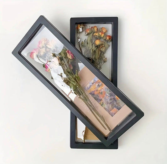 1pc Black Transparent Flower Frame DIY Dried Flower Frame Home Decoration Ornaments Festival Flower Gift Box (excluding Flowers)