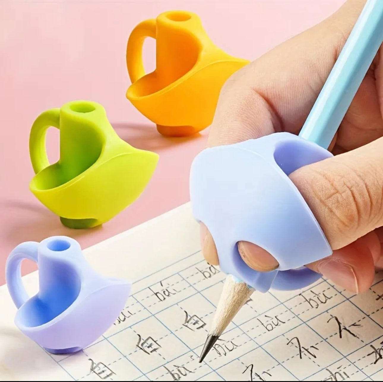 4pcs Pencil Grips For Kids Handwriting Posture Correction Training Writing AIDS For Kids Toddler Preschoolers Students Children Special Needs,Random Color