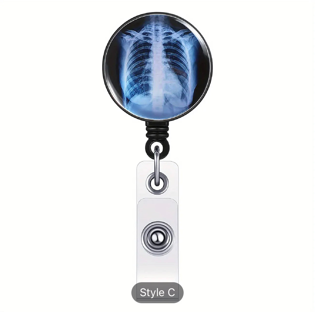 1pc Creative Retractable X-Ray Badge Reel: Perfect for Nurses, Doctors, and Students!