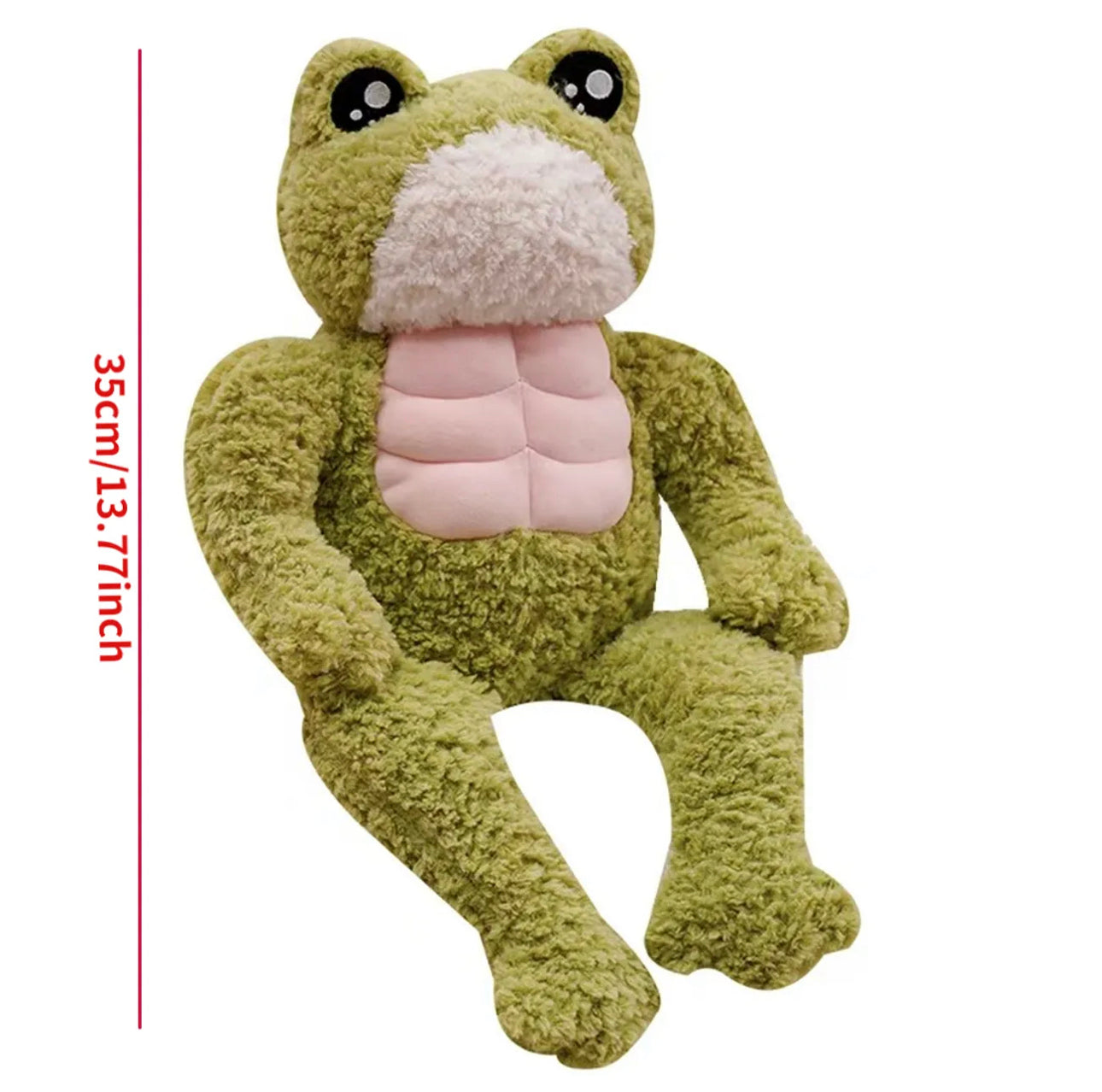 Explosive Style Funny Ugly Cute Duck Doll Muscle Frog Plush Toy Green Pillow
