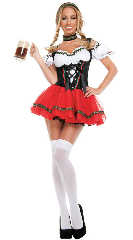 Oktoberfest Costume Bar Waiter Maid Uniform Halloween Costume
